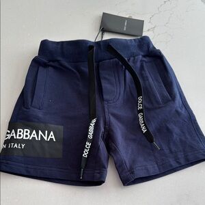 Dolce & Gabbana Blue Athletic Shorts with Drawstring Waist